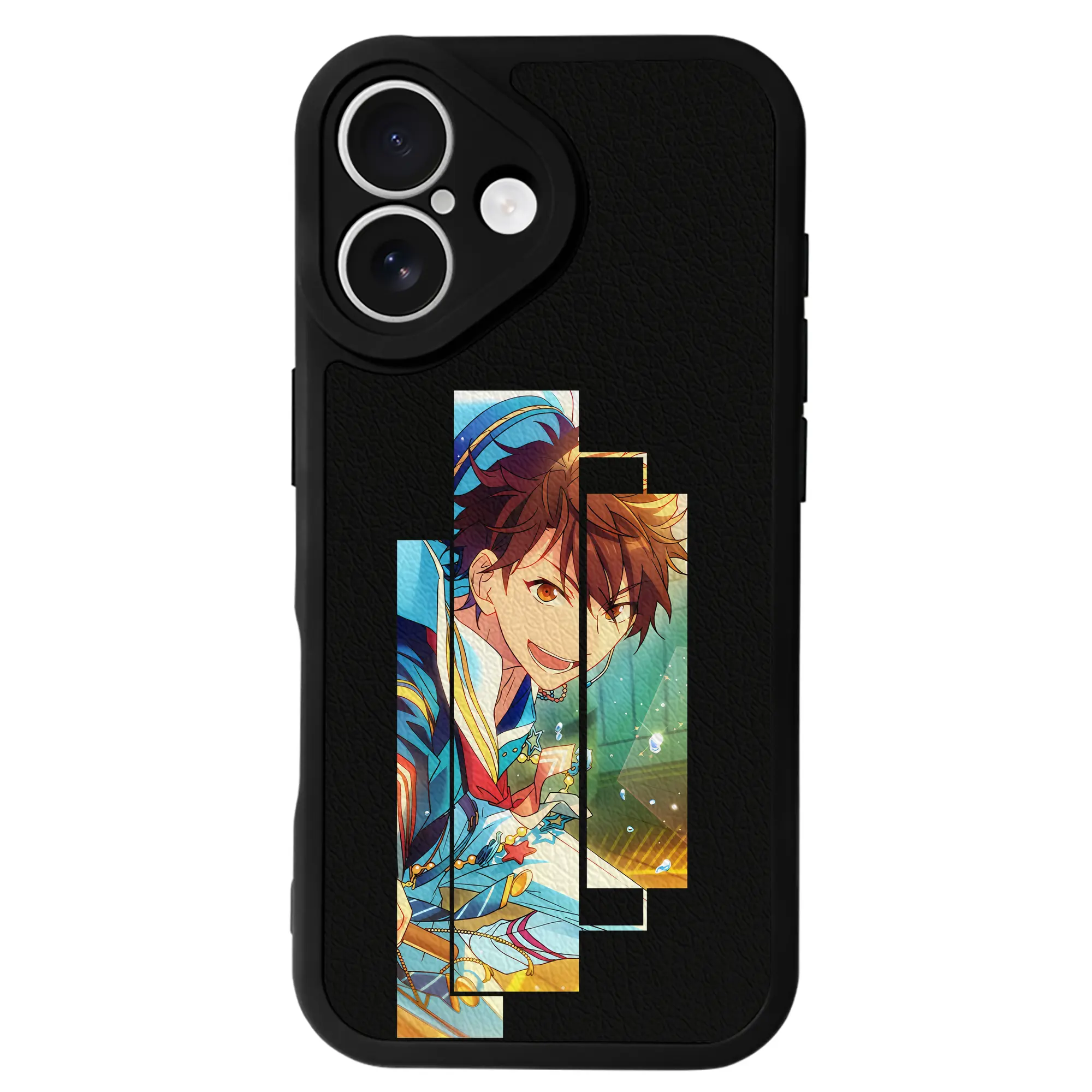 あんさん ぶる グッズ 流星隊 守沢千秋 - IPhone 16シリーズ対応 ・ シリコンスマホケース ・ レザー調 ・ 高精度フィット ・ 耐衝撃 ・ ワイヤレス充電対応 ・ 精密カット